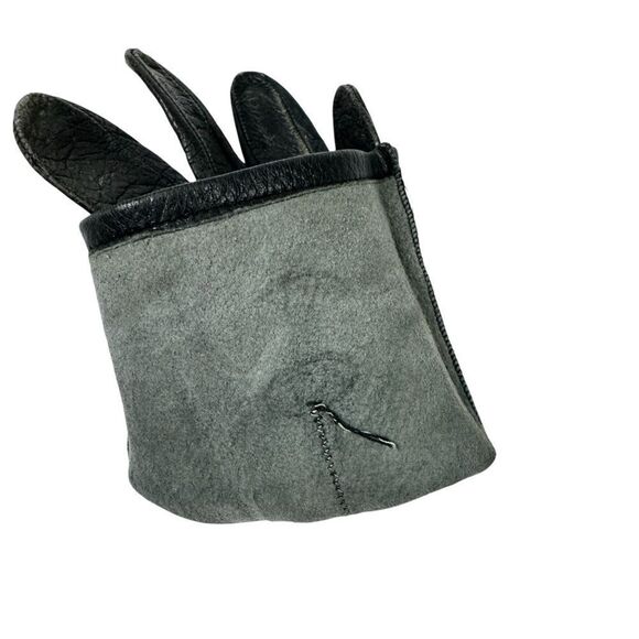 Vintage Women’s Leather Black Driving Gloves Extra Small Petite - Picture 3 of 3